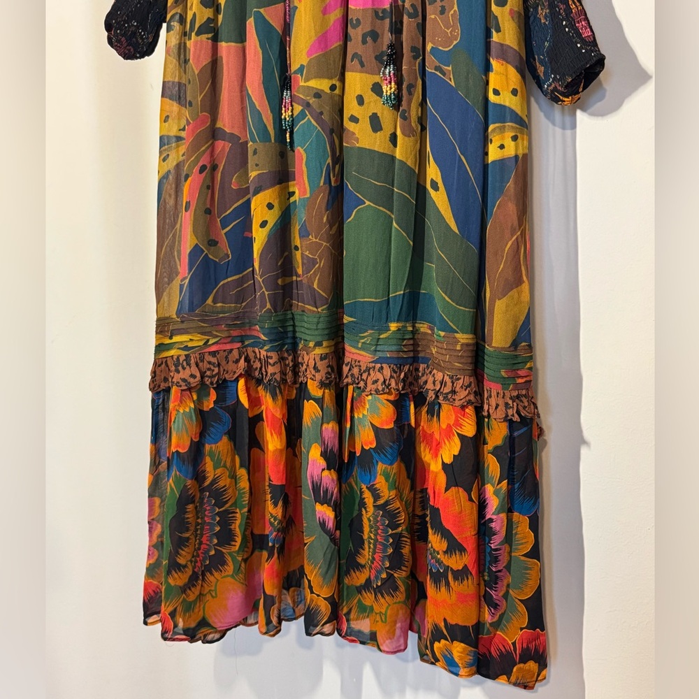 🌿 Farm Rio Lace-Up Leopard Jungle Midi Dress 🐆
Size XS | Sold Out Style - Picture 13 of 15